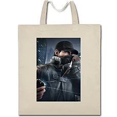 Eco bag with print Watch Dogs Hero Print - beige