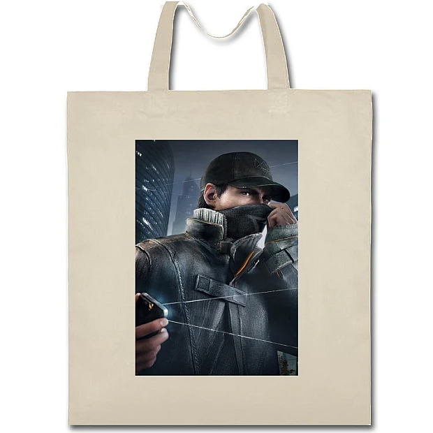 Eco bag with print Watch Dogs Hero Print - beige