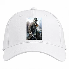 Baseball cap with Print Watch Dogs Print Hero - white