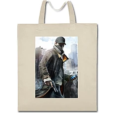 Eco bag with print Watch Dogs Print Hero - beige