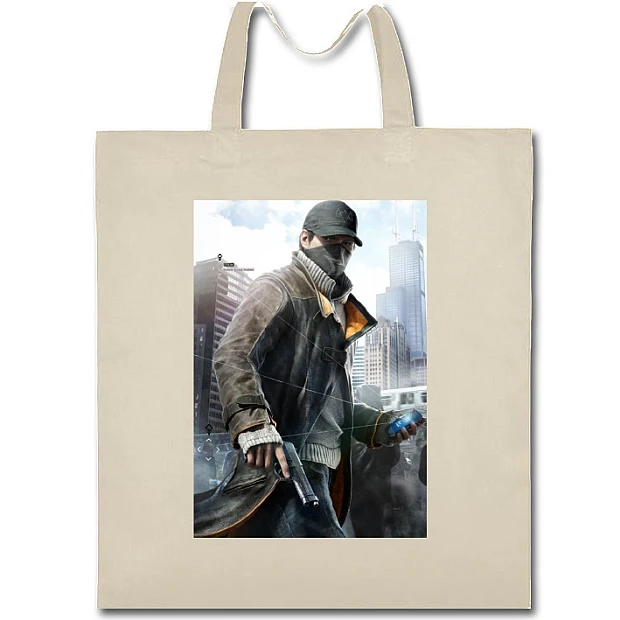 Eco bag with print Watch Dogs Print Hero - beige