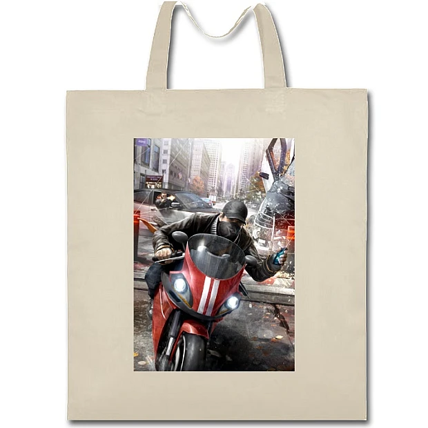 Eco bag with print Watch Dogs Theme - beige