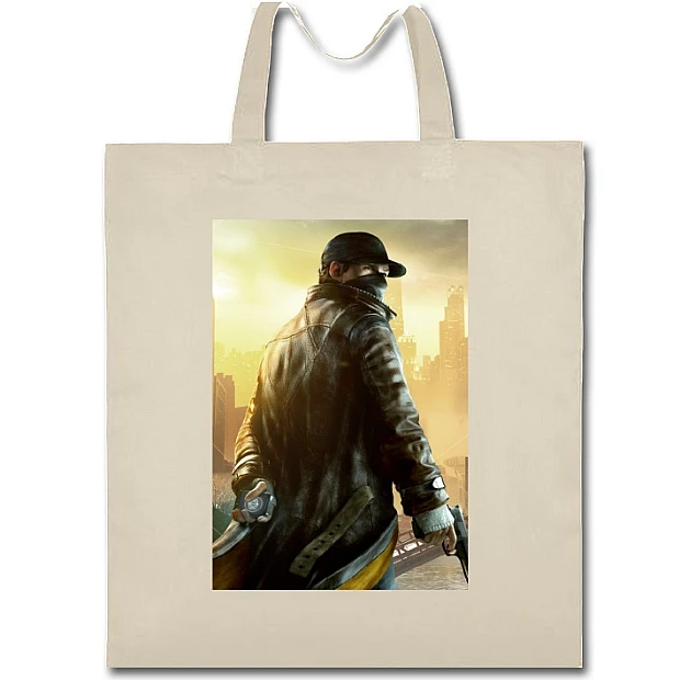 Eco bag with print Watch Dogs Theme Hero - beige