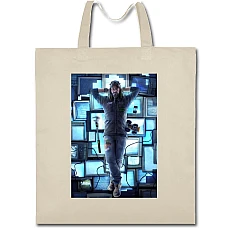 Eco bag with print Watch Dogs Theme Print Hero - beige