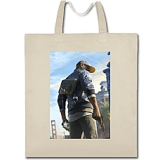 Eco bag with print Watch Dogs Main Hero - beige