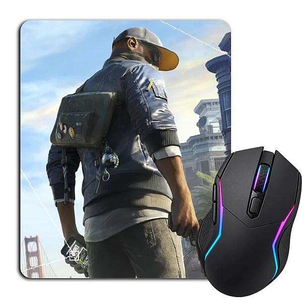 Mouse pad with print Watch Dogs Main Hero