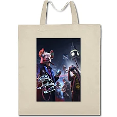 Eco bag with print Watch Dogs Heroes - beige