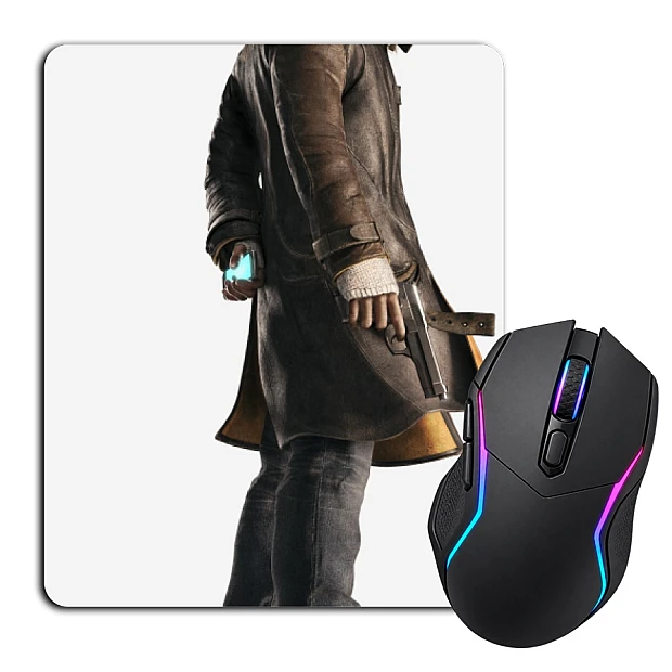 Mouse pad with print Watch Dogs Man Hero
