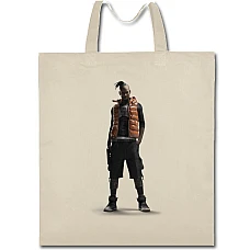 Eco bag with print Watch Dogs Man Hero Print - beige