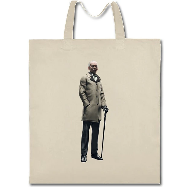 Eco bag with print Watch Dogs Old Man Hero - beige