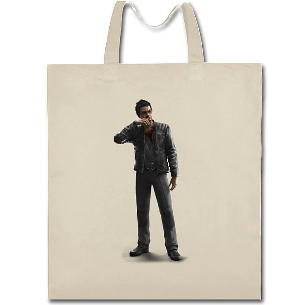 Eco bag with print Watch Dogs Strong Hero - beige