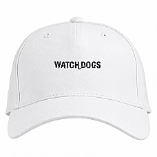 Baseball cap with Print Watch Dogs Logo - white
