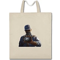 Eco bag with print Watch Dogs Main Hero Print - beige