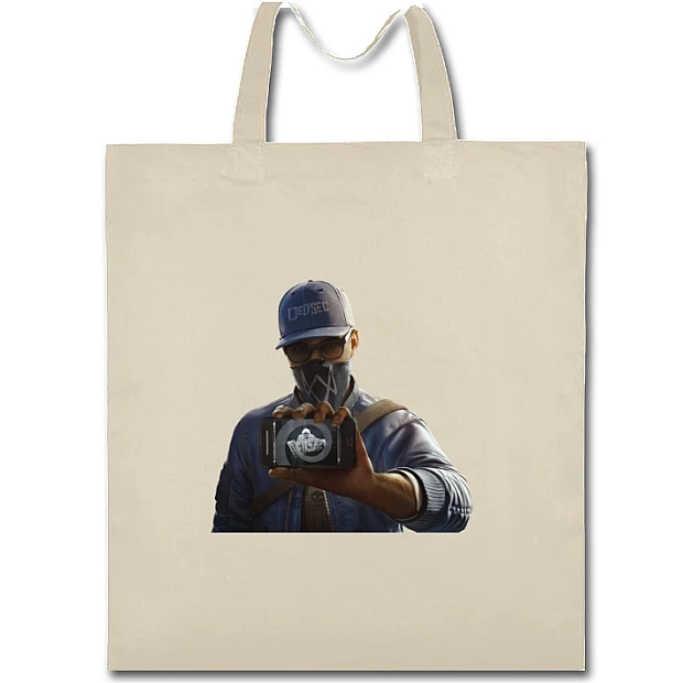 Eco bag with print Watch Dogs Main Hero Print - beige