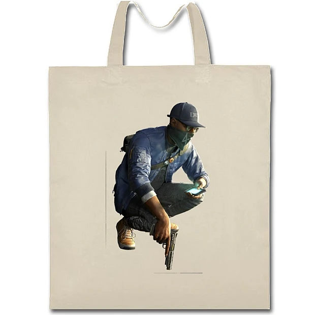 Eco bag with print Watch Dogs Theme Main Hero Print - beige