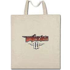 Eco bag with print Wolfenstein Logo - beige