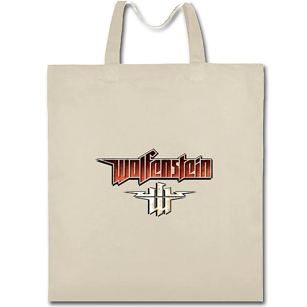 Eco bag with print Wolfenstein Logo - beige