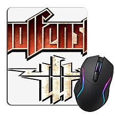 Mouse pad with print Wolfenstein Logo