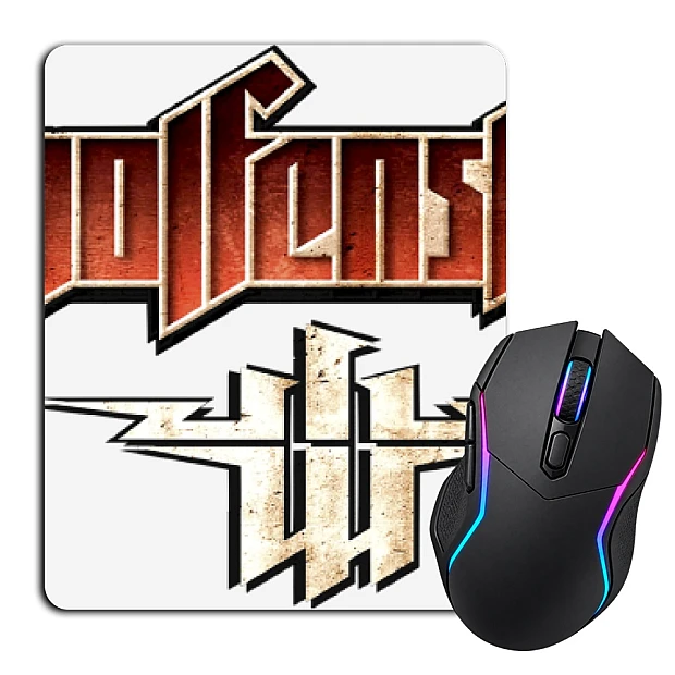 Mouse pad with print Wolfenstein Logo