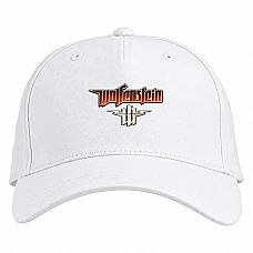 Baseball cap with Print Wolfenstein Logo - white