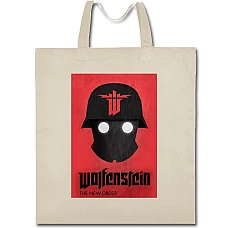 Eco bag with print Wolfenstein Theme - beige
