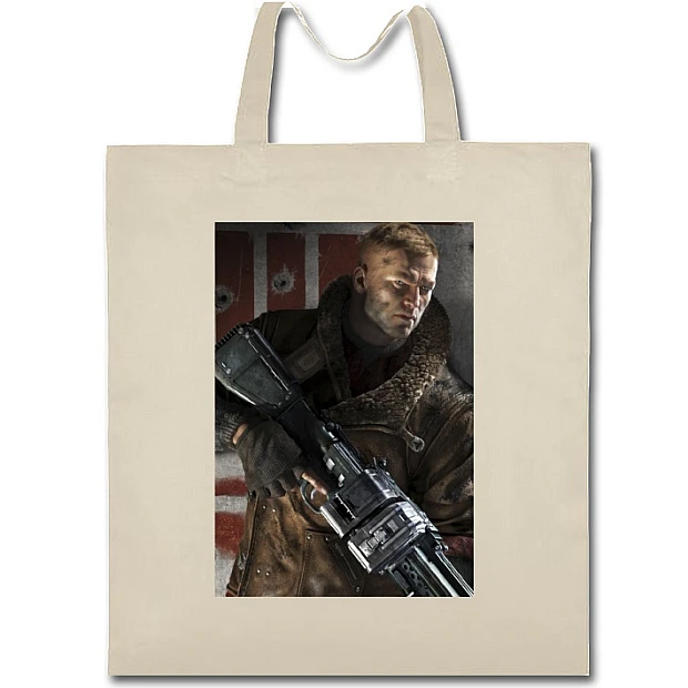 Eco bag with print Wolfenstein Hero - beige