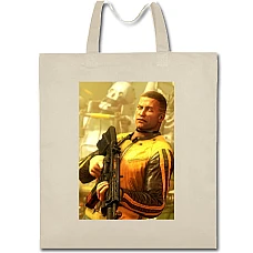 Eco bag with print Wolfenstein Hero Print - beige
