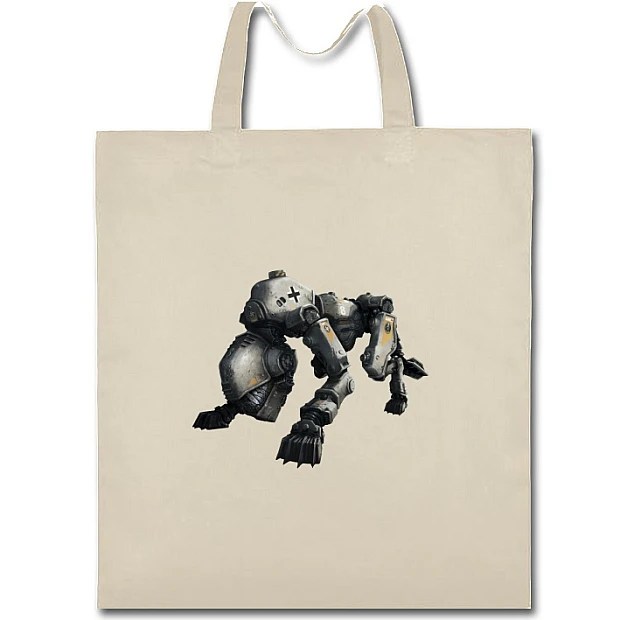 Eco bag with print Wolfenstein Creature - beige