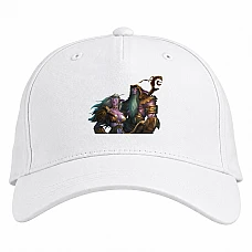 Baseball cap with Print World Of Warcraft Heroes - white
