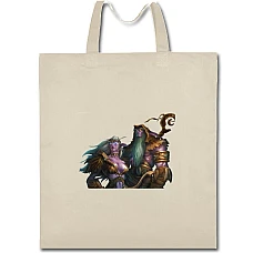 Eco bag with print World Of Warcraft Heroes - beige