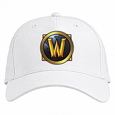 Baseball cap with Print World Of Warcraft Logo - white