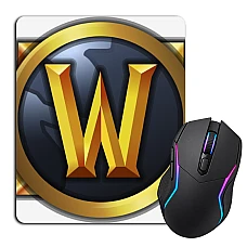 Mouse pad with print World Of Warcraft Logo