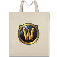 Eco bag with print World Of Warcraft Logo - beige