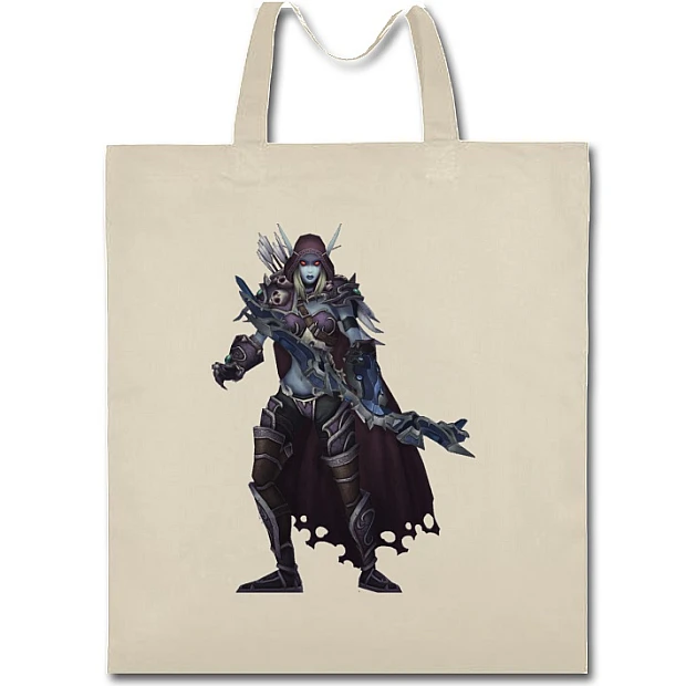 Eco bag with print World Of Warcraft Sylvanas Windrunner - beige