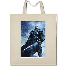 Eco bag with print World Of Warcraft Lich King - beige
