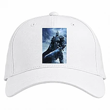 Baseball cap with Print World Of Warcraft Lich King - white