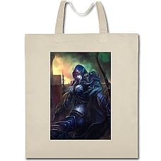 Eco bag with print World Of Warcraft Sylvanas Windrunner Hero - beige