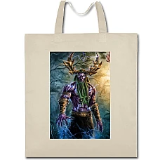 Eco bag with print World Of Warcraft Malfurion Stormrage - beige