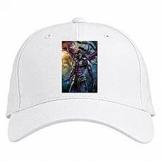 Baseball cap with Print World Of Warcraft Hero Illidan Stormrage - white