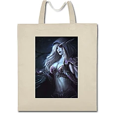 Eco bag with print World Of Warcraft Sylvanas Windrunner Girl - beige
