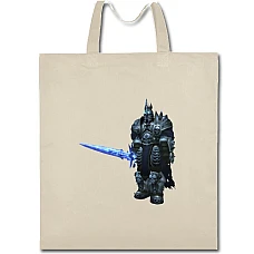 Eco bag with print World Of Warcraft Lich King Hero - beige