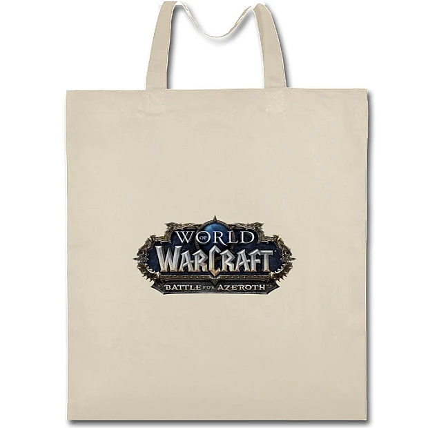 Eco bag with print World Of Warcraft Logo - beige
