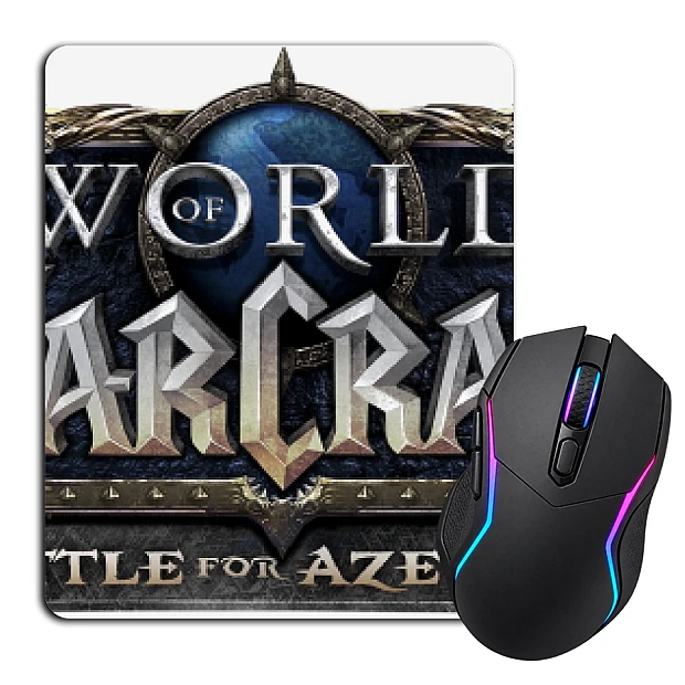 Mouse pad with print World Of Warcraft Logo