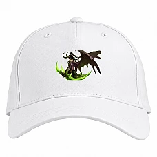 Baseball cap with Print World Of Warcraft Illidan Stormrage Hero - white