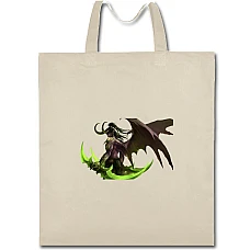 Eco bag with print World Of Warcraft Illidan Stormrage Hero - beige