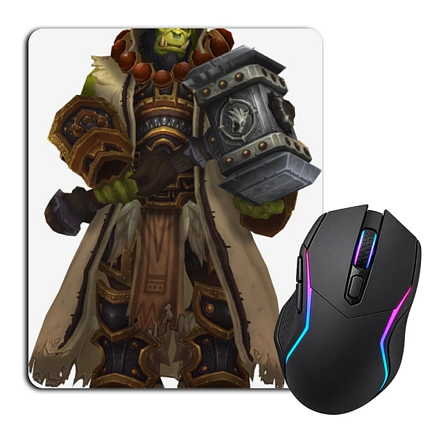 Mouse pad with print World Of Warcraft Warrior