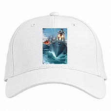 Baseball cap with Print World Of Warships Print - white