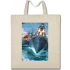 Eco bag with print World Of Warships Print - beige