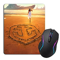 Mouse pad with print World Of Warships Logo Print