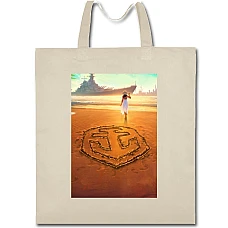 Eco bag with print World Of Warships Logo Print - beige